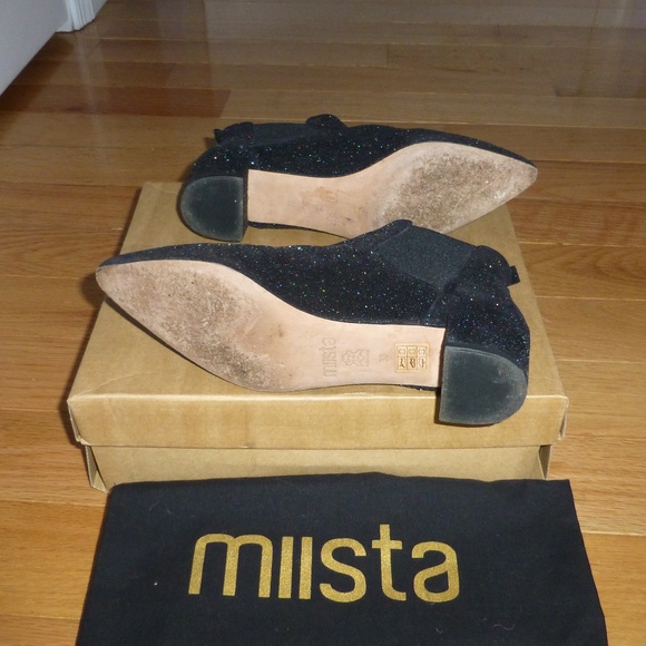 Miista Beau Leather Sparkle Boots | US 7.5 | Black Metallic - Picture 8 of 8